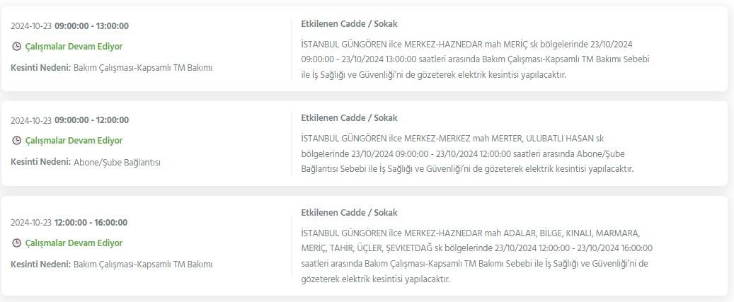 İstanbul'un 21 ilçesinde 8 saati bulacak elektrik kesintisi! Bu gece yarısından itibaren başlıyor 27